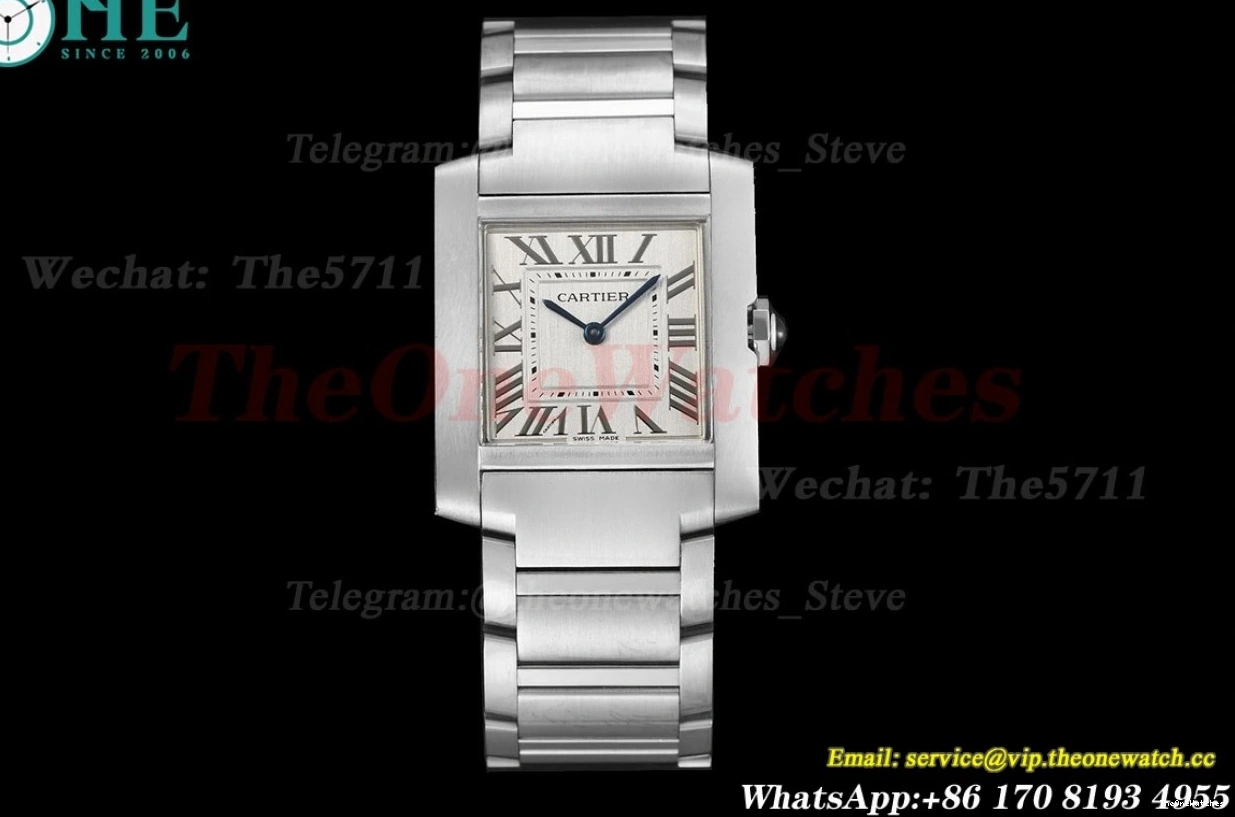 Tank SS SS 27mm Française 8848F Quartz Dial Silver 0326